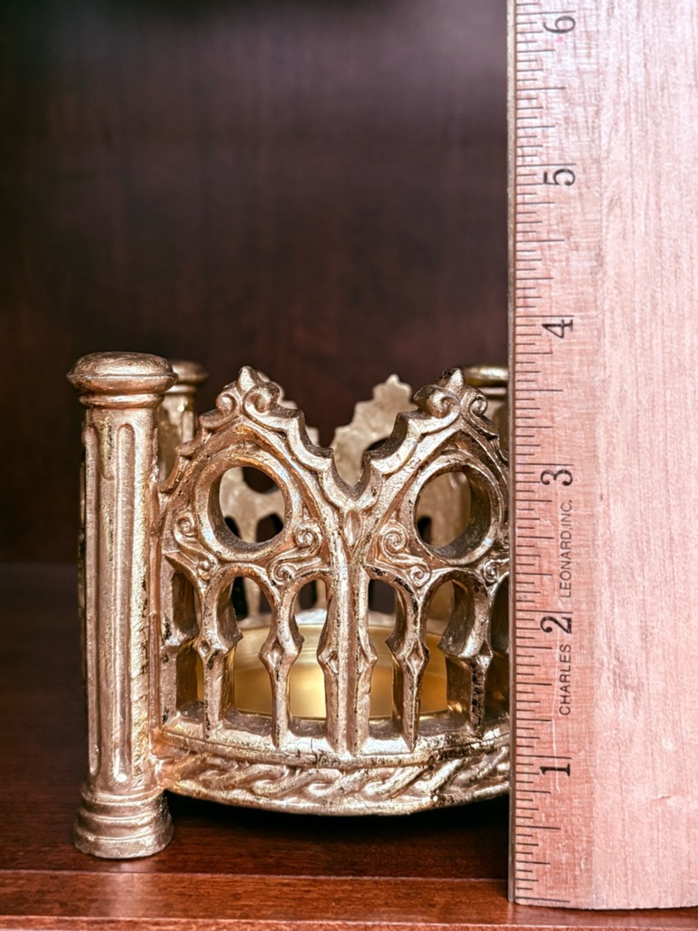 Gothic Gold Ornate Candle Holder. ❣️ - Picture 2 of 5